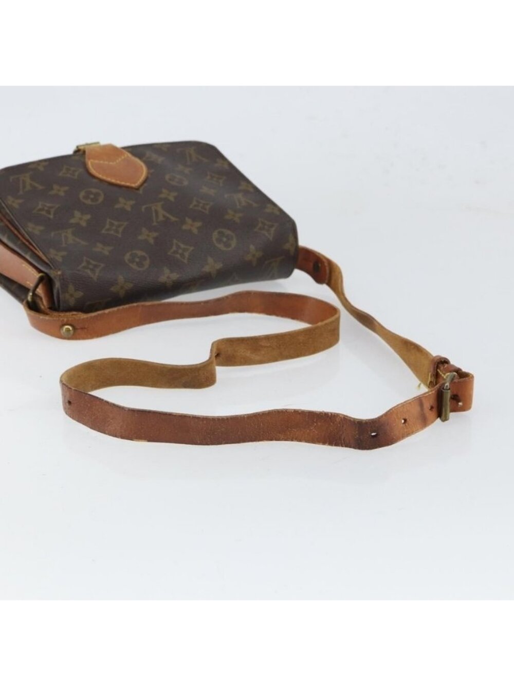 Authentic LOUIS VUITTON Monogram Cartouchiere MM Shoulder Bag M51253 LV - Picture 14 of 16